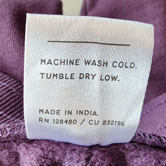 Pact Girls 6/7 Shorts Organic Cotton Pull On Sweat Shorts Purple - Picture 6 of 7